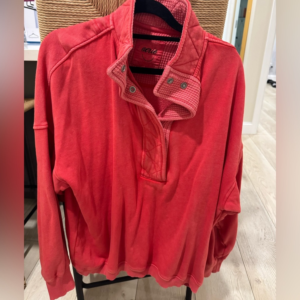 Like new! Aerie Getaway Quarter Snap Sweatshirt